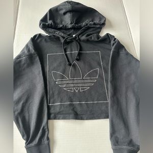 Adidas Cropped Rhinestoned Hoodie size, XS